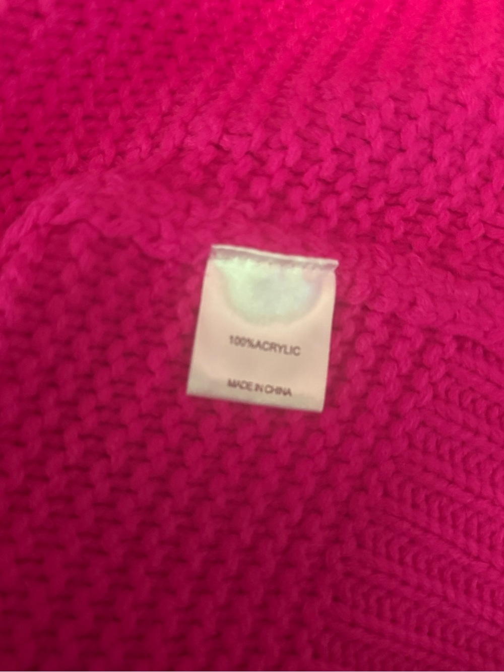Panache Hot Pink Knit oversized Cardigan with SKI Green Lettering Size XL NWT - Picture 5 of 5
